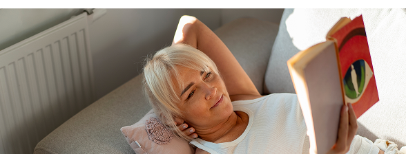 Woman resting calmly